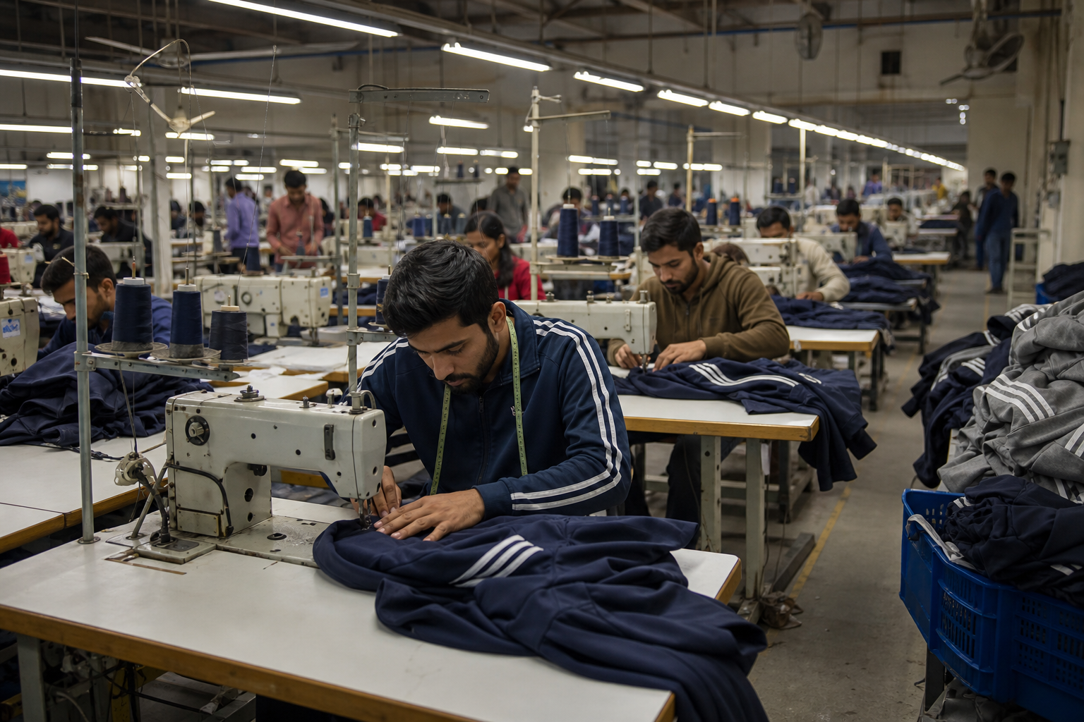 Pakistani garment export factory — Ferrofit Wear manufacturing